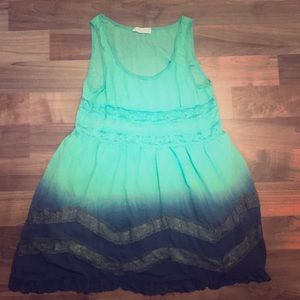 Mint and Blue Ombré Dress